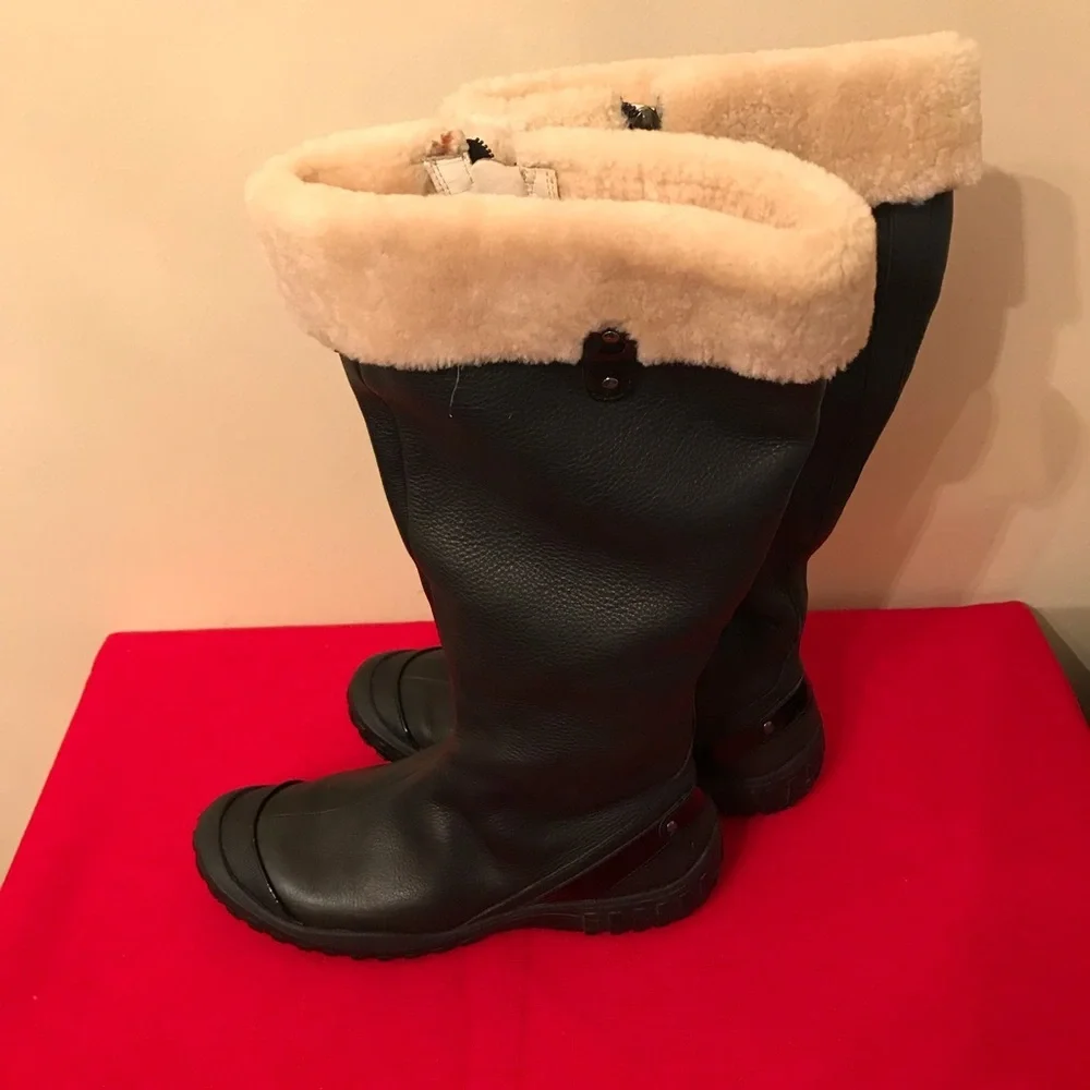 Cole Haan Waterproof Faux Fur Tall Zip Winter Boots